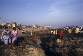 The Rama Krishna mission beach in Visakhapatnam or Vizag