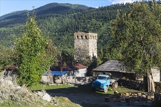 Traditional medieval Svaneti tower houses