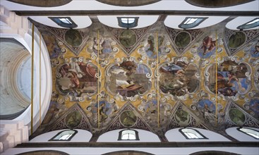 Interior photograph ceiling painting