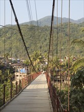 Suspension bridge over Nam Ou River