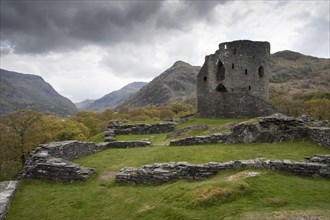Thirteenth century castle ruins with keep