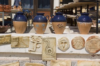 Pottery for sale in the old creekside town of rethymno