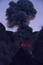 Volcanic eruption and ash cloud