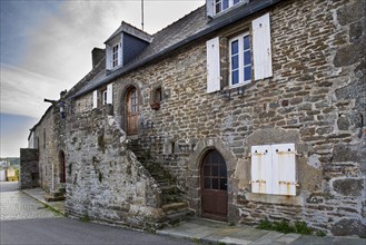 Old houses along the Quai du Drellac'h in the fishing port of Le Conquet