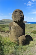 Kneeling Moai in Rano Raraku