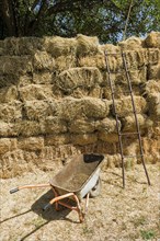 Ladder in front of a haystack