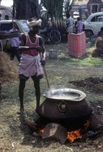 Rice cooking on a Anda