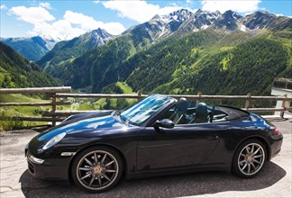 Porsche 911 997 4s cabriolet in the Alps