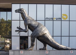 Dinosaurs at the entrance of the Royal Belgian Institute of Natural Sciences