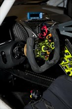 Race car steering wheel