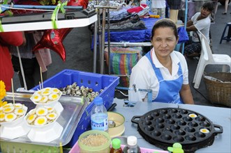 Quail eggs at Thai market