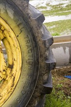Tractor wheel and rim