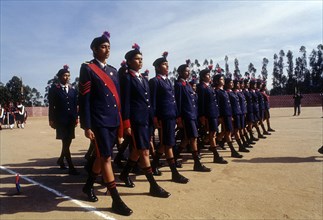 Girl Students participating Founder's Day Parade