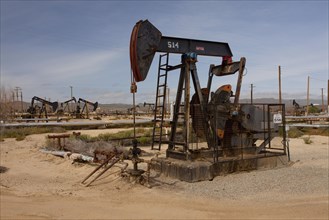 Wobbling Donkey' Oil Pumps in the Oil Field