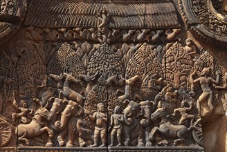 Bas-relief of an episode from Mahabarata