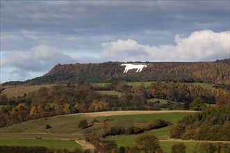Kilburn White Horse hill figure on hillside