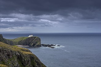 Sturgeon Head Lighthouse at the Point of Sturgeon in Sutherland