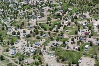 Aerial view of a rural settlement