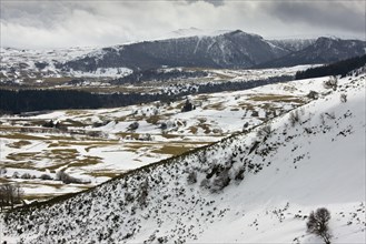 View of the snow-covered landscape
