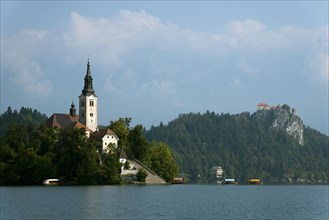 St. Mary's Church on island in Lake Bled