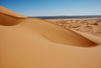 View of desert sand dunes