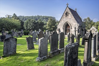 Old gravestones in Aberlour Old Churchyard