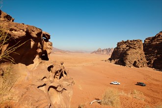 Cars in Desert Valley