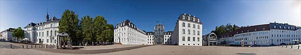 Saarbruecken Palace with Palace Square Panorama Germany