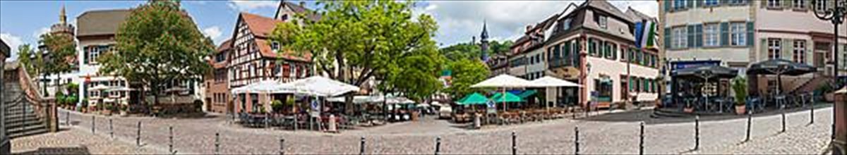 Weinheim Market Place Panorama Germany