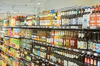 Spirits department with various types of beer
