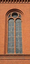 Church window made of gin bottles