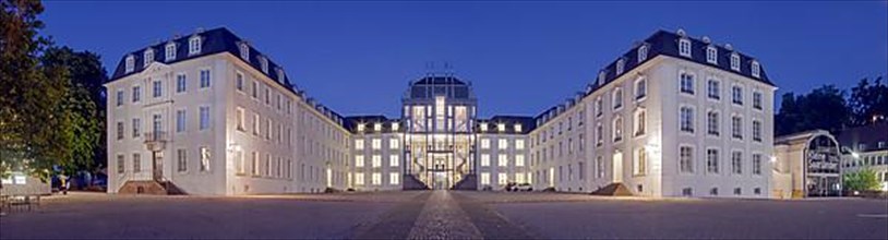 Saarbruecken Palace Panorama illuminates Germany