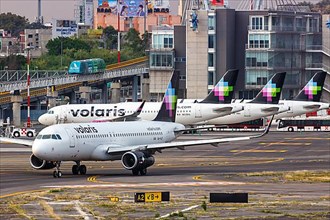 Airbus A320 aircraft of Volaris with registration XA-VLF at Mexico City Airport