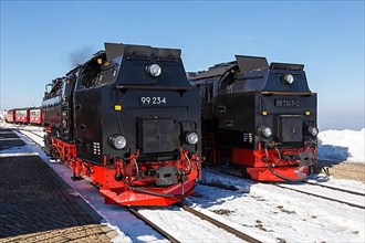 Steam trains Locomotives of the Brockenbahn Railway Steam railway on the Brocken