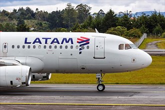 A LATAM Airbus A320 aircraft with registration CC-COP at Medellin Rionegro Airport