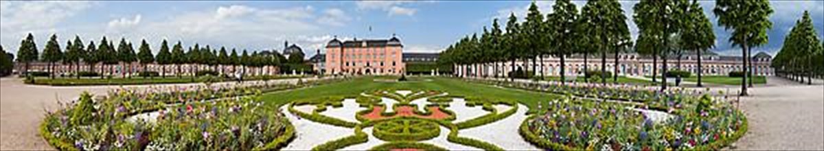 Schwetzingen Palace with Park Panorama Germany