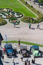 Schwetzingen Palace Park with classic cars