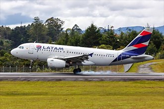 A LATAM Airbus A319 aircraft with registration CC-CPL at Medellin Rionegro Airport