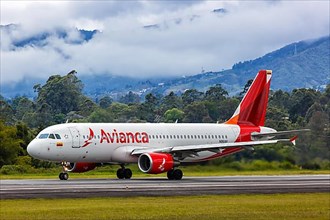 An Avianca Airbus A320 aircraft with registration N961AV at Medellin Rionegro Airport