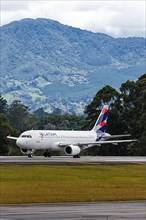 A LATAM Airbus A320 aircraft with registration CC-BAT at Medellin Rionegro Airport