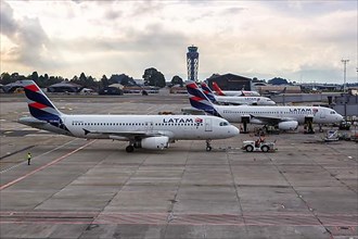 Airbus A320 aircraft of LATAM Airlines at Bogota Airport