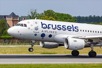 An Airbus A319 aircraft of Brussels Airlines with registration OO-SSO at Brussels Airport