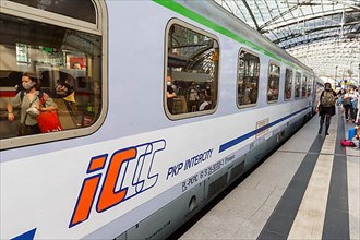 IC Intercity PKP train at Berlin central railway station Hbf station