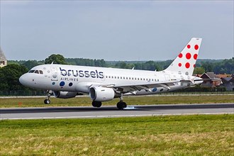An Airbus A319 aircraft of Brussels Airlines with registration number OO-SSL at Brussels Airport