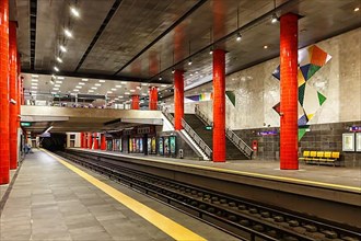 Lisboa Metro underground station Chelas station in Lisbon
