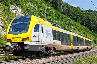 Regional train Regional train of bwegt by GoAhead on Geislinger Steige near Geislingen