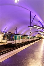 Paris Metro Subway Station Gambetta Station in Paris