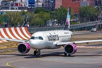 A Volaris Airbus A320neo aircraft with registration XA-VRX at Mexico City Airport