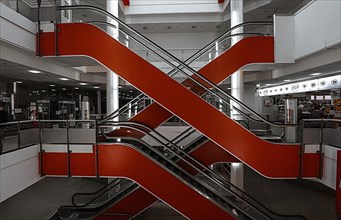 Red escalators in City Shopping Centre