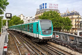 Paris Metro at Barbes-Rochechouart station in Paris